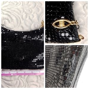 Women's black sequined purse no shoulder strap